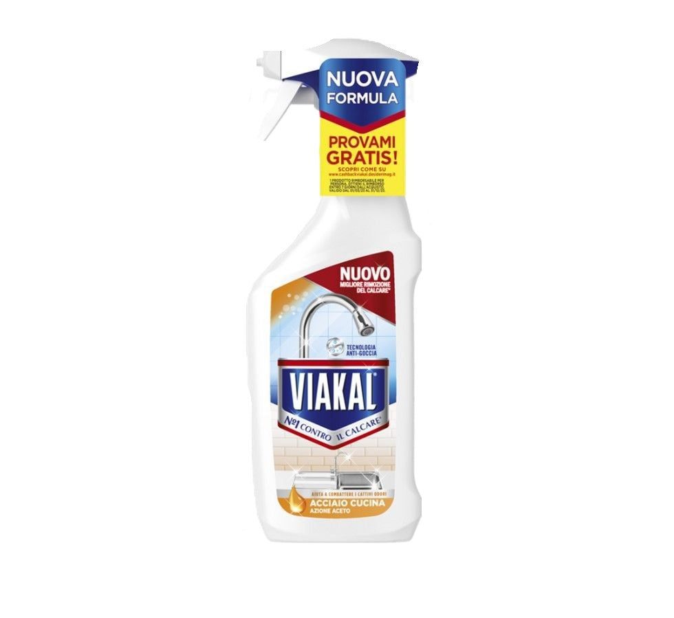 viakal spray acciaio cucina 470ml