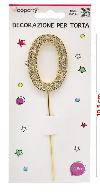 candeline oro con brillantine 0