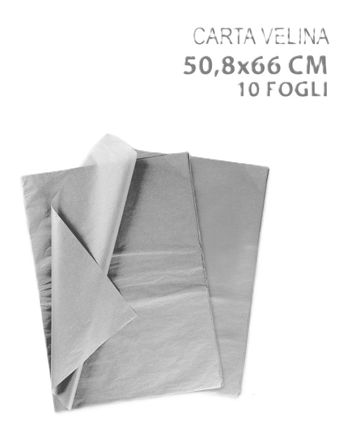 carta velina grigio 10fogli 50,8x66cm