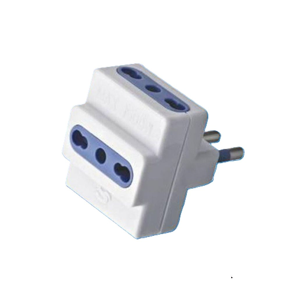 adattatore spina 16A 3 prese 10/16A bipasso