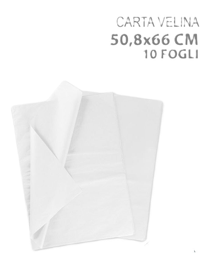 carta velina bianco 10fogli 50,8x66cm