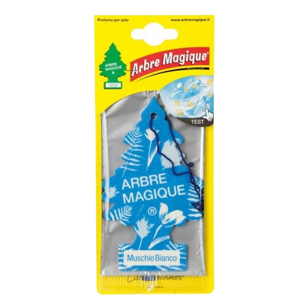profumo per auto arbre magique muschio bianco