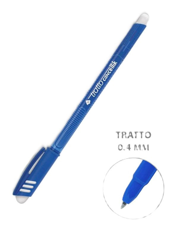 penna cancellabile trattocancellik blu
