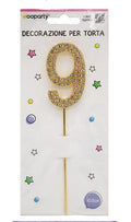 candeline oro con brillantine 9