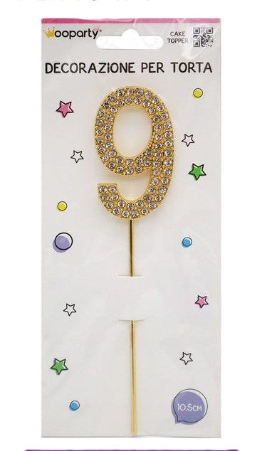 candeline oro con brillantine 9