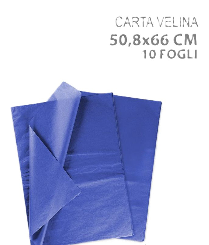 carta velina blu 10fogli 50,8x66cm
