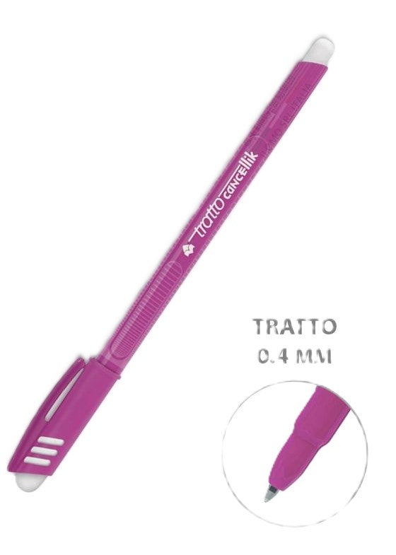 penna cancellabile trattocancellik fucsia