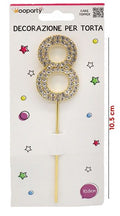 candeline oro con brillantine 8