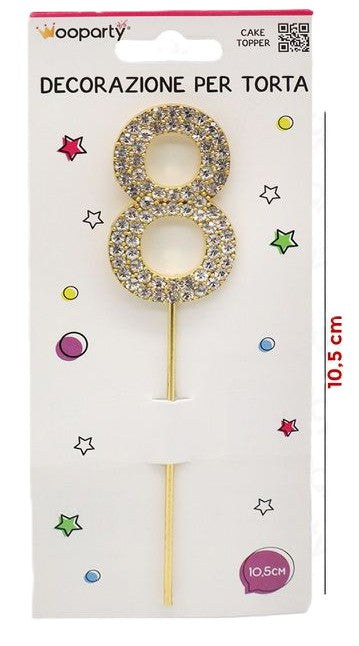 candeline oro con brillantine 8