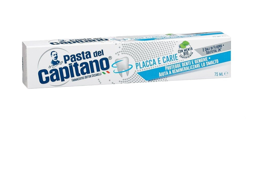 capiitano dentifricio  placca e carie con menta75ml