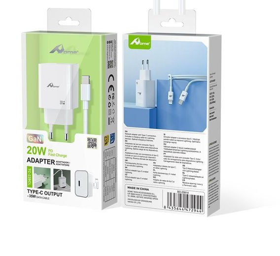 adattatore Type-C + cavo Type-C 1m -20w