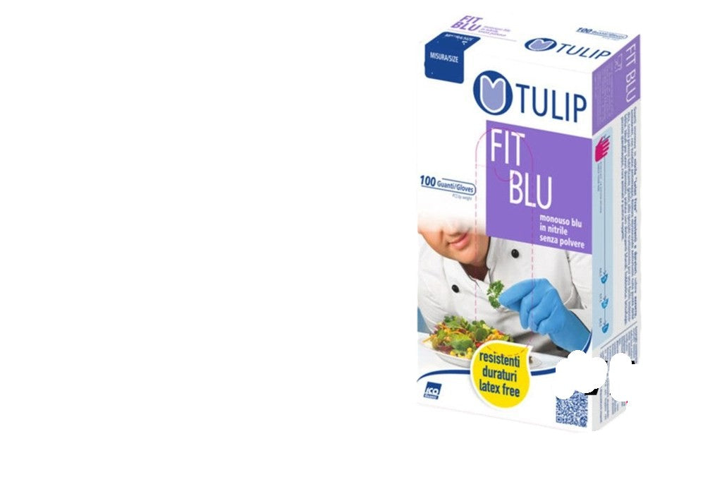 tulip guanti fit blu L