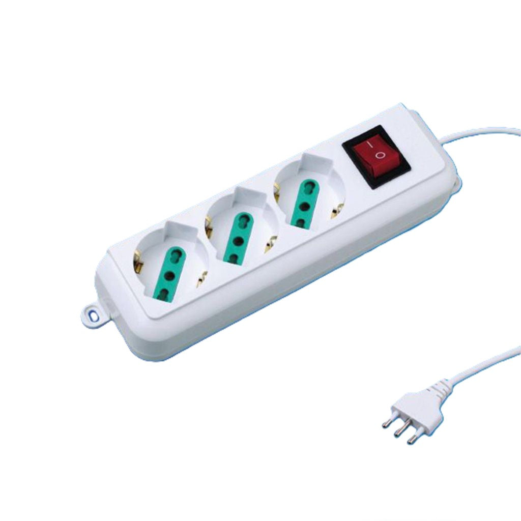 multipresa 3 presa 10/16A bipasso/schuko-spina 16A 5m