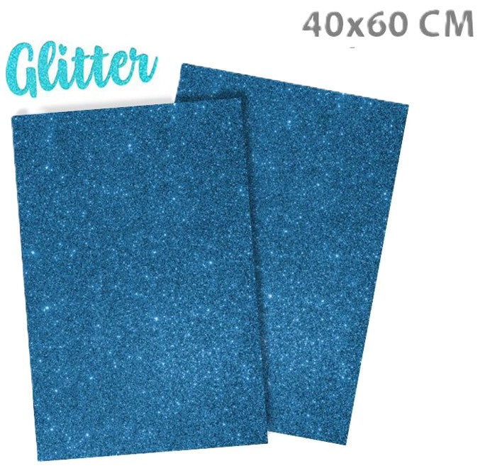 gomma eva glitter blu 40x60