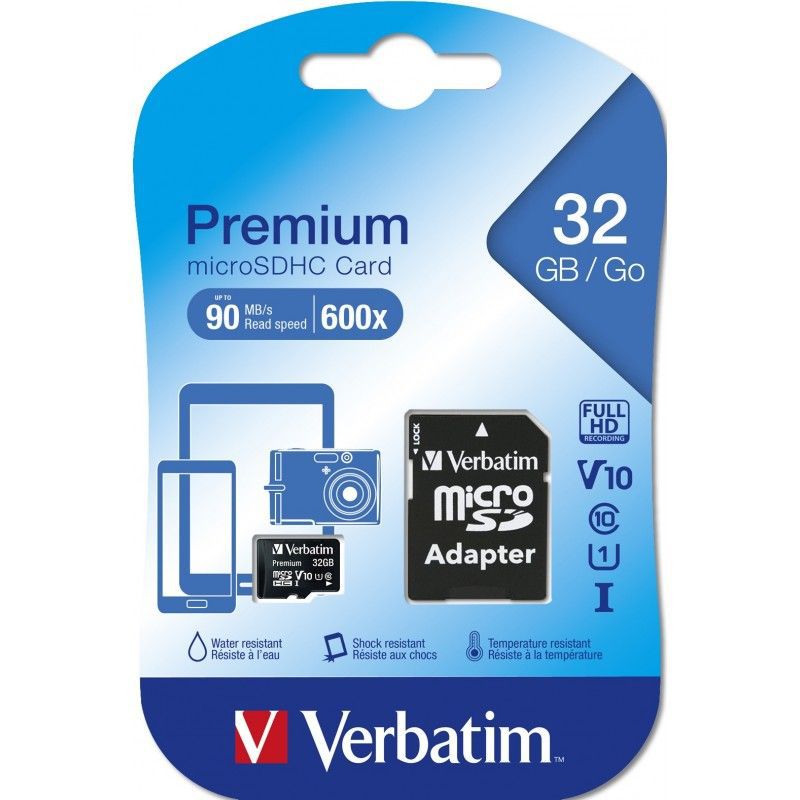 scheda sd memoria verbatim 90mb/s 32GB
